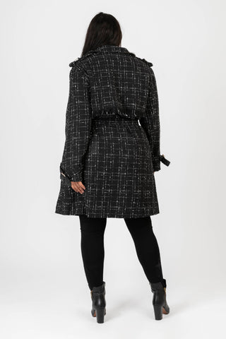 Pomme Rouge | Coat with contrasting black stitching