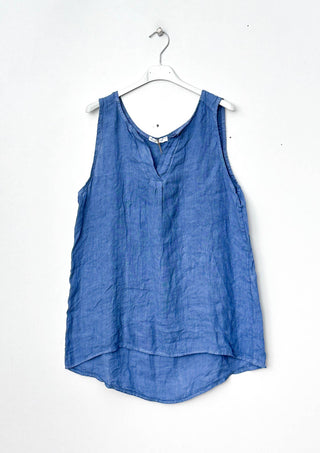 Sleeveless linen top | Happy Look