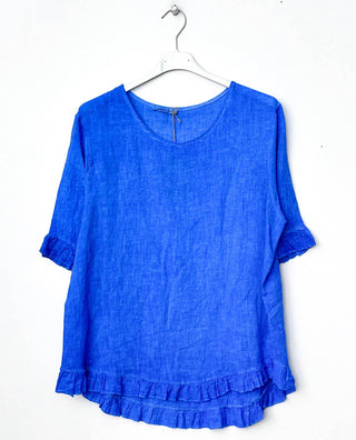 Linen short sleeve top | Happy Look