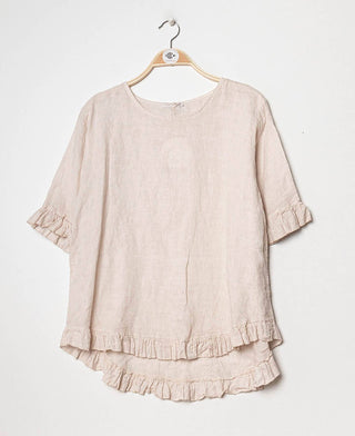 Linen short sleeve top | Happy Look