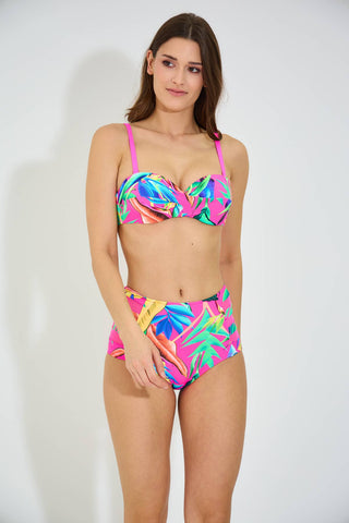 Bikini | Youth style floral print high waist bikini