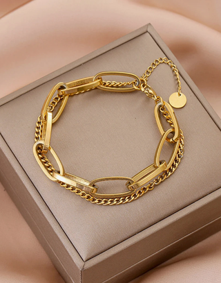 Gold Plated Link Bracelet