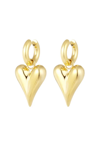 Gold Plated Heart Earrings