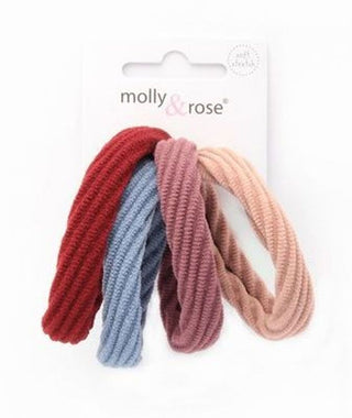 Molly&Rose | Textured Autumn Mix Elastics (Pack of 4)