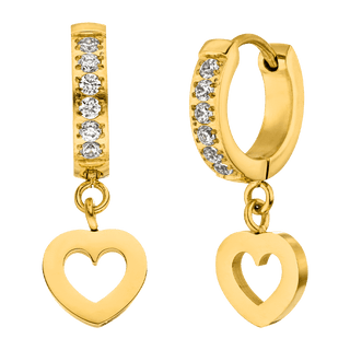 Chunky Heart Earrings | 18K Gold Plated