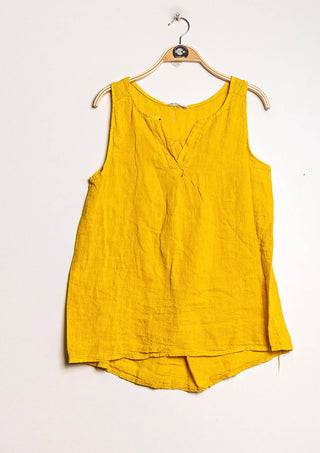 Sleeveless linen top | Happy Look