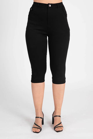 Capribukse | Plus Size Stretch Cropped Pants