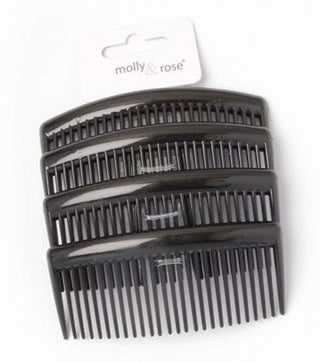 Molly&Rose | 4-pakk Side Hair Combs | 9cm | Black