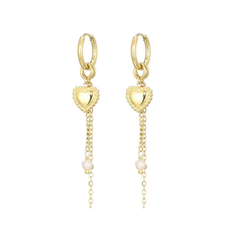 Glamour Gold Plated Stainless Steel Earrings