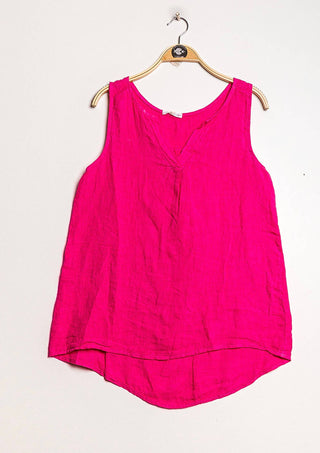 Sleeveless linen top | Happy Look