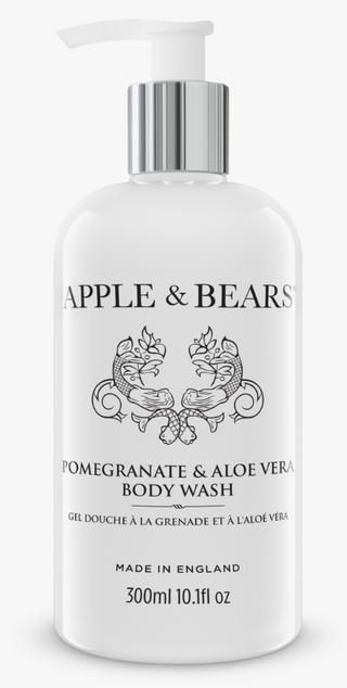 Apple & Bears Granateple og Aloe Vera dusjgele og body lotion gavesett - organisk og miljøvennlig