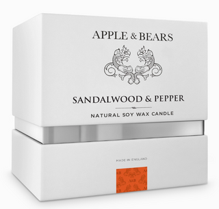 Apple & Bears Soyavoks Duftlys Sandalwood & Pepper